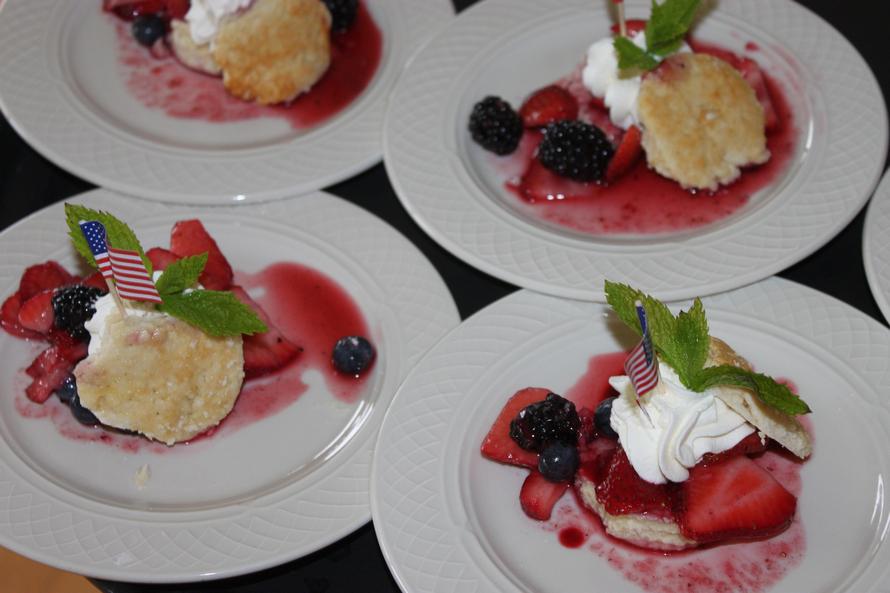 Delicious fresh berry shortcake for a summer dessert.